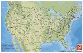 Us States According To Watershed Based On John Wesley Powell S 19th Century Proposal Map Watersheds United States Map