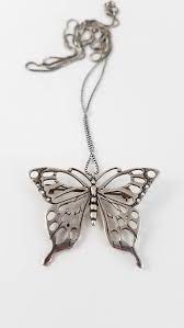 Vintage Sterling Silver Butterfly Necklace Sterling Silver Butterfly Pendant Detailed Silver Butterfly Spring Butterfly Woodland Os2455 Vintage Silver Jewelry Vintage Sterling Silver Butterfly Necklace