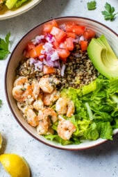 Add your favorites or spice it up. Lemon Chili Shrimp Quinoa Bowl Recipe Skinnytaste
