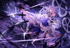 sakuya looking awesome 東方 かわいい イラスト 東方 壁紙