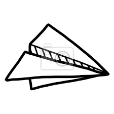 Cliquez sur une image pour accéder à la description des pliages de l'origami (diagramme). Avion En Papier Dessin Anime Vecteur Et Illustration Noir Peintures Murales Tableaux Origami Ailier Noir Et Blanc Myloview Fr