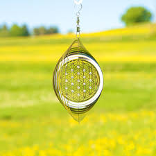 Windspiel Blume Des Lebens Mit Kristallen Blumedeslebens Lichterleben Yoga Blume Des Lebens Windspiele Wandtattoo Blumen