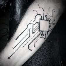 When a tattoo artist friend of mine and i were talking about some of the things she wish her tattoo machine power supply did and som. 60 Circuit Board Tattoo Designs For Men Electronic Ink Ideas