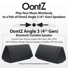 The oontz angle 3 bluetooth speaker is a powerful sounding unit for its compact size and is a great addition to any water related activity. Oontz Angle 3 4th Gen 2 Pieces Bluetooth Portable Speaker Crystal Clear Stereo Sound Rich Bass Mic Ipx 5 100 Feet Wireless Range Play Two Speakers Together 4th Gen Only Lazada Ph