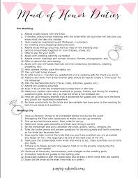Maid Of Honor Duties Freebie Simply Adventurous Maid Of Honor Wedding Maids Wedding Speech