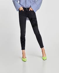 The Skinny Rostov Jeans With Embroidery Customized Jeans Woman Zara United States 70 Skinny Jeans Jeans Women Jeans