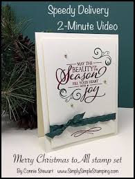 Speedy Season Of Joy Christmas Card Speedy Delivery 2 Minute Video Simply Simple Stamping Joy Christmas Card Christmas Card Design Christmas Cards Handmade