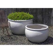 Check spelling or type a new query. Reseda Planter White Large Low Ceramic Pot Kinsey Garden Decor