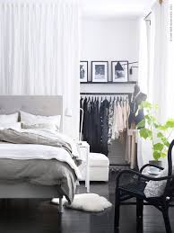 Make A Walk In Closet With A Curtain Partition Ikea Bedroom Design Small Bedroom Decor Small Bedroom Storage