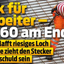 Mit erreichen des pensionsalters bei der bvk können sich männer und frauen ab dem 60. Schluss Mit Fruhrente Mit 60 Fur Bauarbeiter Blick