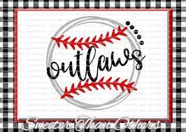 Free Free Outlaws Baseball Svg 370 SVG PNG EPS DXF File