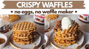 Watch how to make breakfast waffles, a delicious, healthy and kids friendly recipe by anushruti. Crisp Waffles No Eggs No Waffle Maker No Oven Lock Down Eggless Waffles Without Waffle Iron Youtube