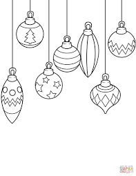Simple Christmas Ornaments Coloring Page Printable Christmas Ornaments Christmas Ornament Coloring Page Easy Christmas Drawings