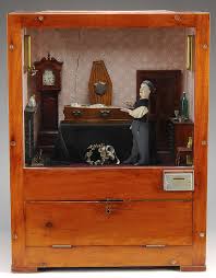 The Automata Blog Coin Operated Funeral Parlor Scene Automaton Funeral Creepy Funeral Parlor