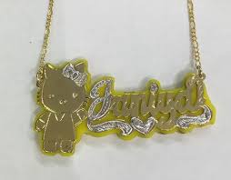 Personalized 14k Gold Plate Any Name Necklace Any Cartoon Character An Myfancyboutique