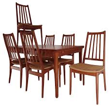 Dyrlund Danish Modern Teak Dining Table 6 Cord Chairs On Chairish Com Teak Dining Table Dining Table Chairs Dining Table