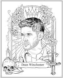 The supernatural coloring book is a gathering of fan art done in the coloring book tradition of black and white line art, so other fans can print out the pages and add color. Pin On Coloring Pages