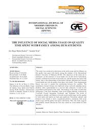 Iiumpastpapers.com is the first place where you can get and upload past papers. Pdf The Influence Of Social Media Usage On Quality Time Spent With Family Among Iium Students