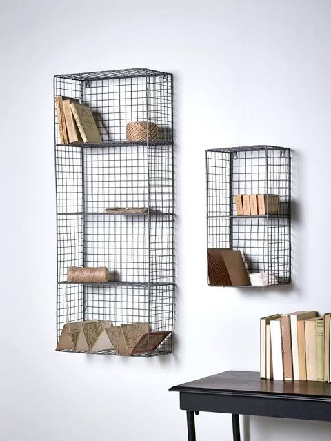 Image result for WALL STORAGE RACK OF WIRES"