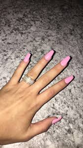 They make your fingers look longer. Babypink Coffin Acrylic Nails Acrylicnailsalmond Pink Acrylic Nails Acrylic Nail Art Almond Acrylic Nails