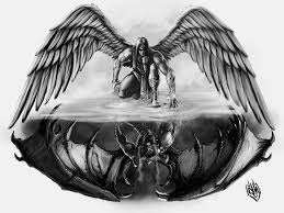 Mariee A Lucifer Chapitre 12 Ange Et Demon Tatouage Archange Tatouage Ange Demon Ange Demon