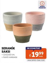Seramik Saksi 12x12x10 Cm Indirimde Market