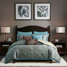Blue and brown paisley bedding. Hampton Hill Lauren Blue Paisley Polyester Comforter Set On Sale Overstock 12376936