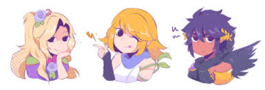 Viridi Phosphora And Dark Pit Kid Icarus Random Kid Kid Icarus Uprising