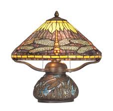 Patriot Lighting Dragonfly 16 Antique Bronze Tiffany Style Table Lamp At Menards