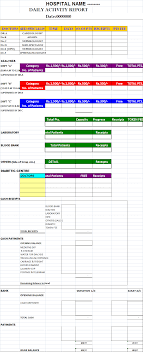 Maintenance excel sheet format : Daily Hospital Report Template Free Report Templates