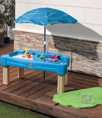 Cascading Cove Sand Water Table Kids Sand Water Play Water Table With Umbrella Sand Table Sand And Water Table