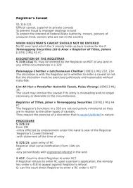 Check spelling or type a new query. Registrar S Caveat Summary Land Law Ii Registrar Caveat Ss 319 Official Studocu