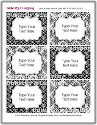 Black And White Labels Printable Instant Downloadable Pdf File Great For Party Food Labels Etsy Label Templates Printable Label Templates Sticker Labels