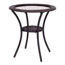 Wicker glass coffee table conservatory lounge occasional square table. Steel Frame Rattan Wicker Round Coffee Table Glass Top Patio W Lower Shelf Walmart Canada