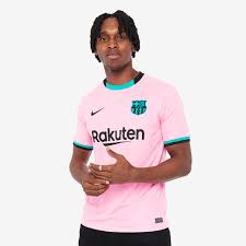 Branded nike product in the standard the print on the jersey is made using the official, licensed fc barcelona font, used during la liga and two versions of the jersey are available for sale: Nike Fc Barcelona 20 21 Third Stadium Jersey Pink Beam Black Mens Replica Tops