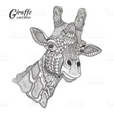 The stains of this giraffe have been drawn like flowers. 20 Free Printable Giraffe Coloring Pages Everfreecoloring Com