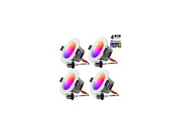 Installing retrofit recessed lights can be difficult. Magiclight Smart Retrofit 3 Inch 5 Watts E26 Led Recessed Can Lights 5 In 1 Rgbcw Dimmable Multicolor Bluetooth Mesh App Control Smart Led Downlight Newegg Com