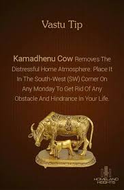Kamadhenu Cow Has Heavenly Powers And Is Effective In Attracting Profits From Land And Agricultur Feng Shui And Vastu Pooja Room Design Pooja Room Door Design