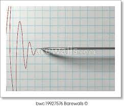 polygraph needle and drawing art print poster