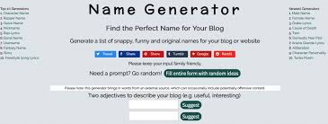 Jueves, 1 de septiembre de 2016. Generador De Nombres Para Blogs Los 10 Mejores