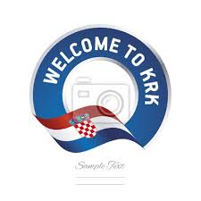Downloade dieses freie bild zum thema international fahne flagge aus pixabays umfangreicher sammlung an public domain bildern und videos. Willkommen In Krk Kroatien Flagge Logo Symbol Fototapete Fototapeten Croat Tour Tourismus Medaille Myloview De