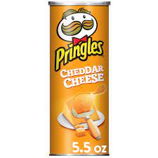 Pringles Potato Crisps Chips Lunch Snacks Snacks On The Go Cheddar Cheese 5 5oz 1 Can Walmart Com Potato Crisps Cheddar Pringles