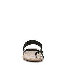 Naturalizer Womens Shannon Medium Wide Sandals Black Suede