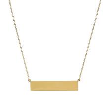 Jennifer Meyer Custom Yellow Gold Nameplate Necklace