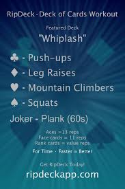 Ripdeck Deck Of Cards Workout Deck Of Cards Best Abdominal Exercises Workout