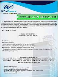 Wom finance cabang d.i aceh ( maaf, belum ada kantor cabang wom finance di aceh…nanti akan diupdate jika wom finance sudah buka cabang di aceh ). Lowongan Kerja Jateng Dan Diy Wom Finance Lowongan Kerja Terbaru Lulusan Sma D3 Dan S1 Semua Jurusan 2021