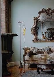 Chocolate And Blues In A Seating Area European Decor French Living Room Decor Home Goods Decor