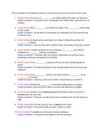 French Verb Conjugation Chart With English Translation