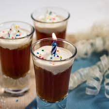 Birthday Cake Shot Recipe Vanilla Vodka Birthday Cake Shots Ingredients 1 Part White Cake Vodka Chilled 1 Part Dark Chocolate Vodka Chilled Dollop Of Birthday Cake Shots Cake Shots Shot Recipes