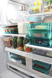 i like her fridge organization set up with prep items the